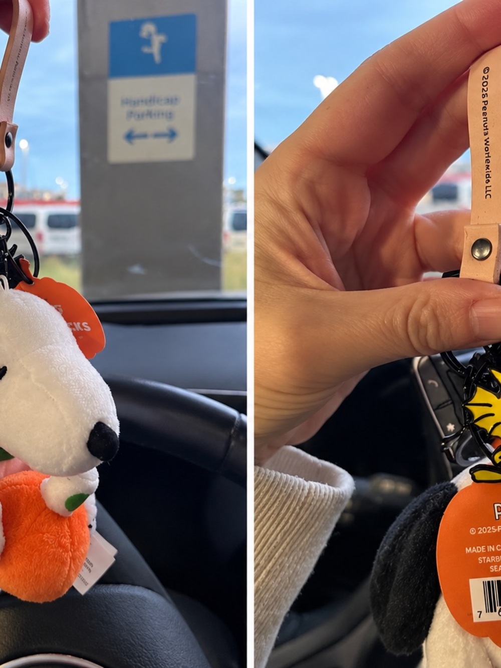 Starbucks Peanuts Snoopy Plush Keychain Bag Charm
